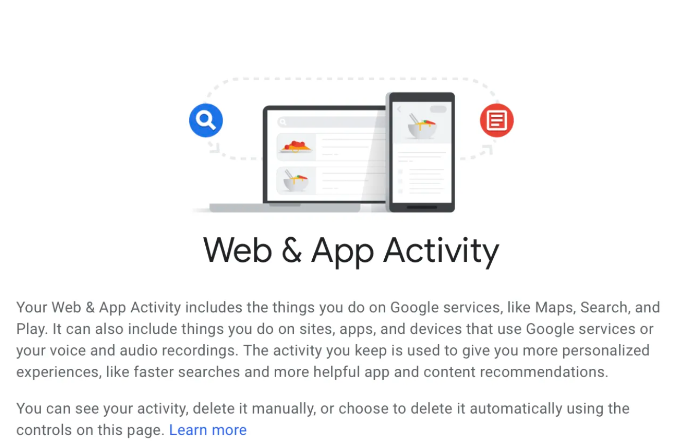 Google Web and App Activity