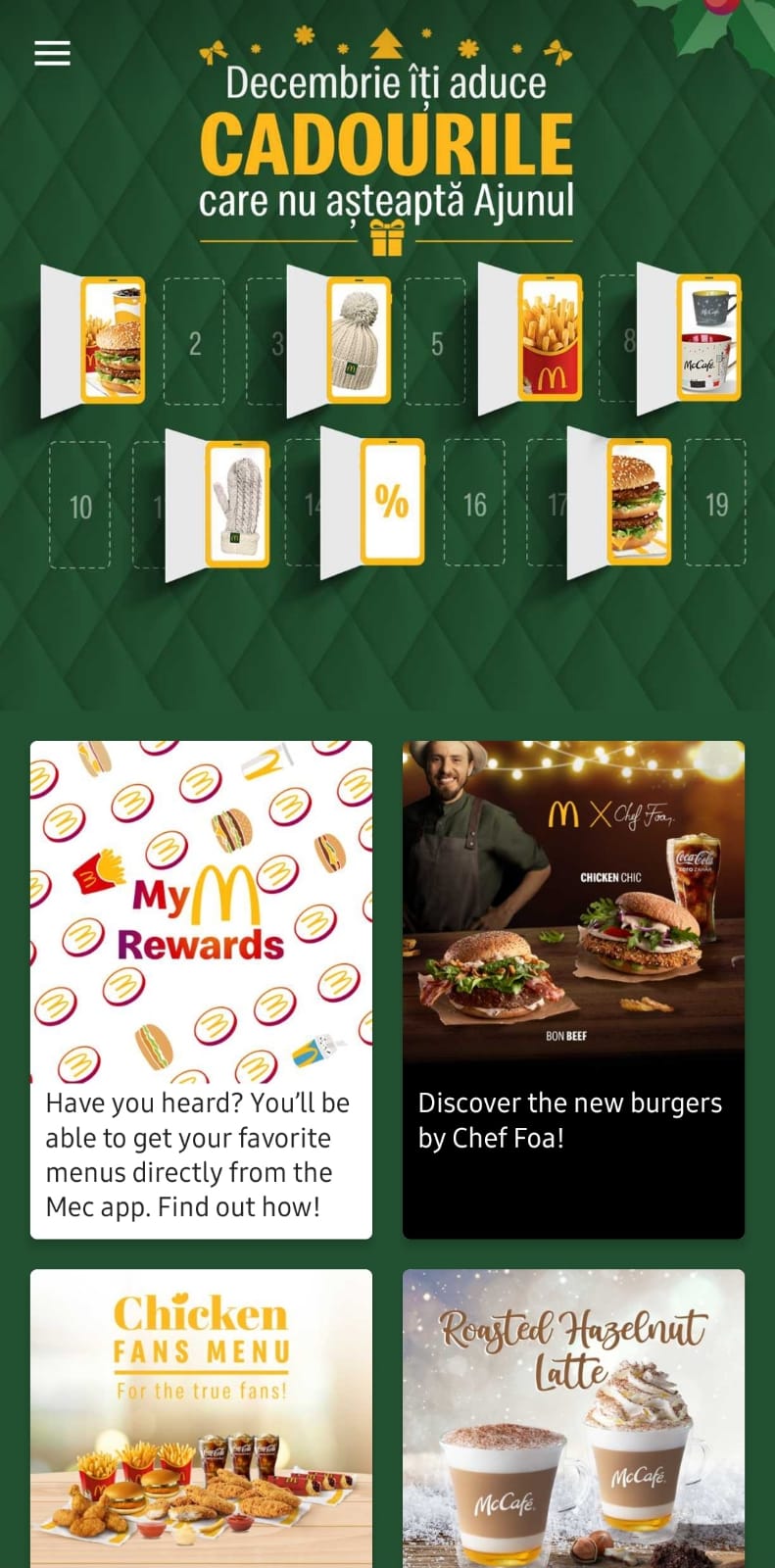Aplicație McDonald's
