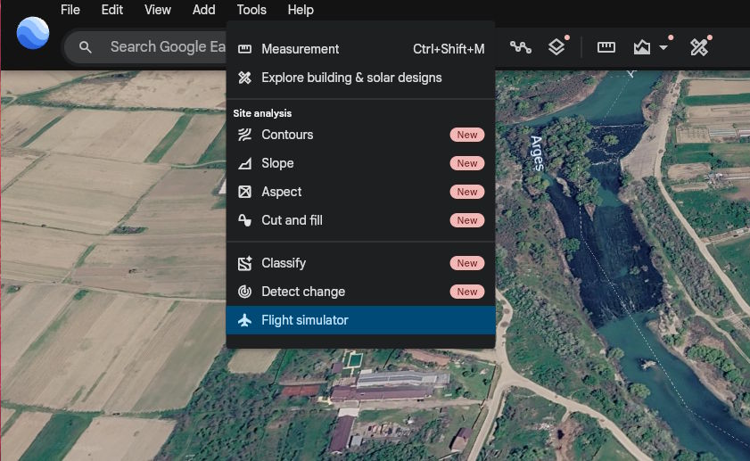Google Earth Flight Simulator