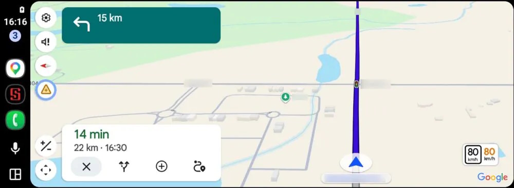 Google Maps Android-Auto Live Speedometer