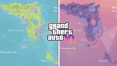 Harta GTA 6 vs GTA 5