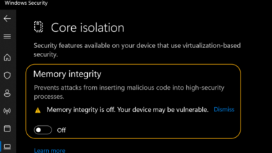 Windows 11 Memory Integrity